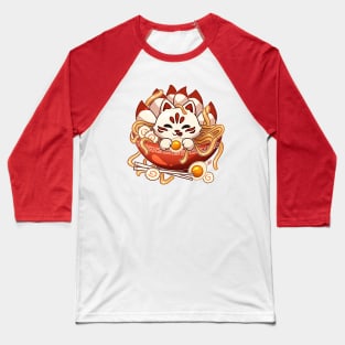 Kitsune Udon Bowl Baseball T-Shirt